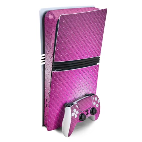 Carbon Fiber Gaming Skin Compatible with Sony PlayStation 5 PS5 Pro Bundle - Pi…