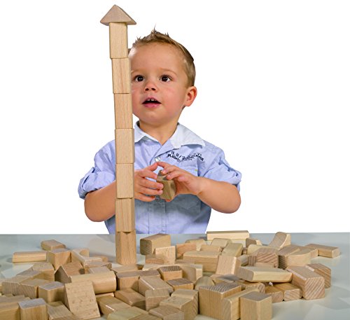 Eichhorn 100 naturfarbene Holzbausteine in der Trommel zur Aufbewahrung, FSC 100% zertifiziertes Buchenholz… – Bild 7