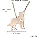 WeiVan Golden Retriever Necklace Gold Plated Dog Pendant with Box Chain