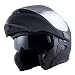 1Storm Motorcycle Modular Full Face Helmet Flip up Dual Visor Sun Shield: HB89 Matt Black XL(23.2-23.6 inch) primary