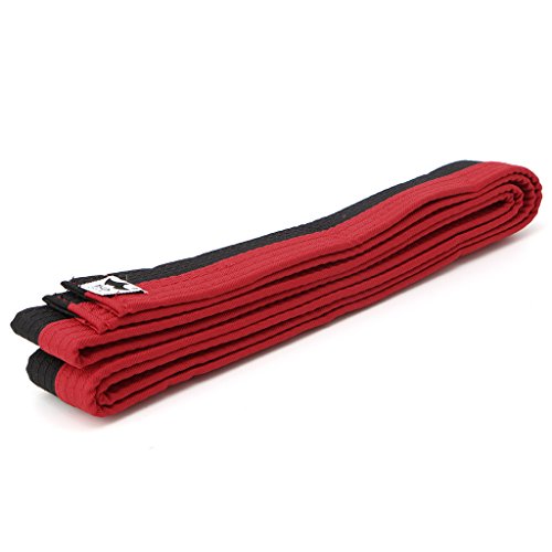 Milue Professional Taekwondo Belt Karate Judo Double Wrap Martial Arts Stripe Sports (Red) - Thumbnail 5