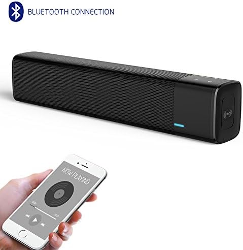 XBUTY Wireless Bluetooth Sound Bar Speaker, Ultra Portable Bluetooth 4.1 Echo HiFi Sound Bar Stereo Speakers with 20W output, 10W dual drives, NFC Subwoofer, HD Sound and Bass for PC/Smartphone/TV