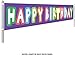 Large Happy Birthday Yard Sign Banner - Purple, Colorful Birthday Party Supplies Decoration, Rainbow Photo Backdrop (9.8 x 1.6 ft)