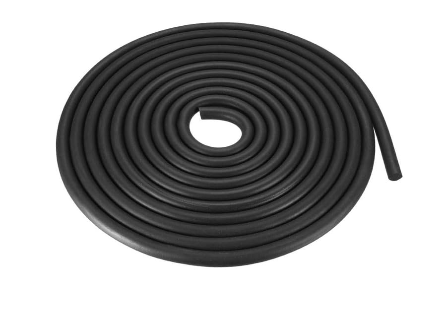 Boxonly Sponge Foam Solid Rubber Sealing Strip Diameter 10mm Foam Rubber Seal Weather Strip Length 3M