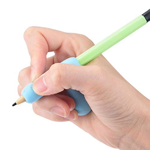 Sagton Writing Posture Corrector for Kids, 2pcs Pencil Grip Silicone Aid Training Holder
