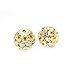 Linsoir Beads Round Crystal AB Stones Spacer Beads Gold Plated Hollow Metal Bracelet Beads 12mm Pack of 30 Pieces