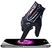 Cycling Gloves, Waterproof Leather Touchscreen in Winter Outdoor Windproof Bike Gloves Fasion Work Gloves Adjustable Size- Black, M