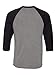 Bella + Canvas Unisex 3/4-Sleeve Baseball T-Shirt M DEEP HEATHR/ BLK