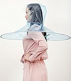 ANSAN 2016 New Design Portable Foldable Headwear UFO Hands Free Umbrella Hat Cap for Kids Boys Girls Adults Fishing (Transparent, L)