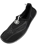 StarBay - Womens Water Shoe Aqua Sock, Black 37355-8B(M)US