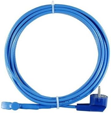 pipe heating cable, 4m, plug-in, self-regulating, with thermostat, made in europe