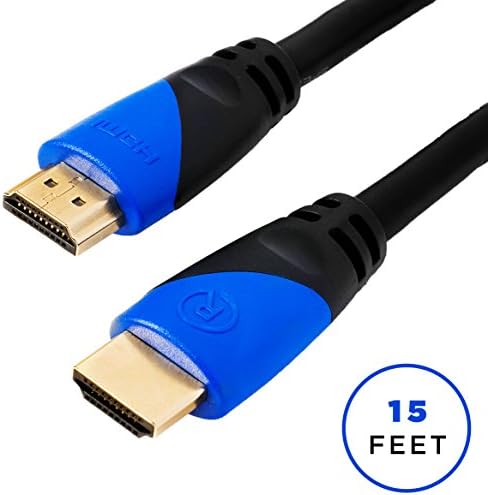 RELM HDMI Cable 15 Feet - 28 AWG Stranded HDMI Cord - Ready for 3D, 4K (2160p) - Latest Standard is Hand Tested and Perfect for Apple TV and Blu Ray