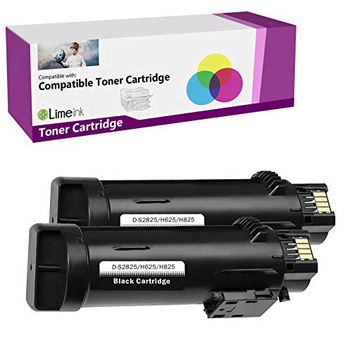 Limeink 2 Black Compatible Replacement Cartridges for Dell H625cdw H825cdw S2825cdn High Yield Laser Toner Cartridges for Smart Color Printers H625 H825 s2825 Ink - Thumbnail 5