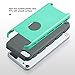 ULAK iPod Touch 5/6th Generation Case, Dual Layer Slim Protective Hybrid iPod Touch Case Hard PC Cover for Apple iPod Touch 5 6th Generation (Aqua Mint/Grey)