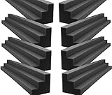 Foamily XL Column Acoustic Wedge Studio Foam Corner Block Finish Corner Wall in Studios or Home Theater (8 Pack)