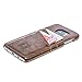 Dockem Card Case for Samsung Galaxy S7 Edge - Vintage Synthetic Leather Wallet Case, Ultra Slim Professional Executive Snap On Cover with 2 Card Holder Slots, Brown