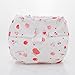 Fairy Baby All in One Printed Cloth Nappy Velcro Fabric Diaper Pack of 4(S/Fit 6.61-13.22lbs,Girl)