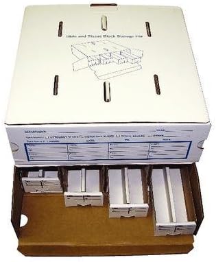 Azer Scientific ES080 Tissue Cassette Block Cardboard Stackable Storage File, 8 Drawers, 10/case