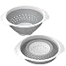 Vremi 5 Quart Collapsible Colander - BPA Free Silicone Food Strainer with Plastic Handles - Heavy Duty Foldable Heat Resistant Pasta and Veggies Kitchen Drainer Steam Basket - Dishwasher Safe - Gray primary