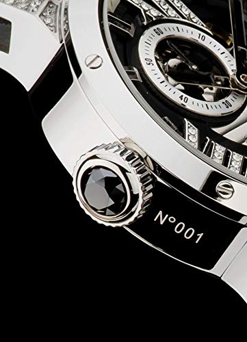 HMMER-Magical-Damen-Armbanduhr-Analog-Automatik-aus-Edelstahl-mit-Kalbslederarmband