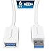 SABRENT 22AWG USB 3.0 Extension Cable A Male to A Female [White] 6 Feet (CB-306W)