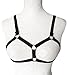 Jelinda Womens Sexy Cupless Harness Halter Strappy Body Caged Bra, Black, One Size (Y039)