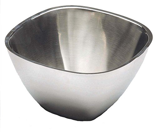 Double Wall Stainless Steel Square Serving Bowl, 10.25