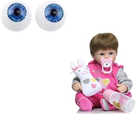 Dirance 22'' Reallike Reborn Baby Dolls Accesories Half Round Acrylic Eyes Kids Toy (Light Blue)