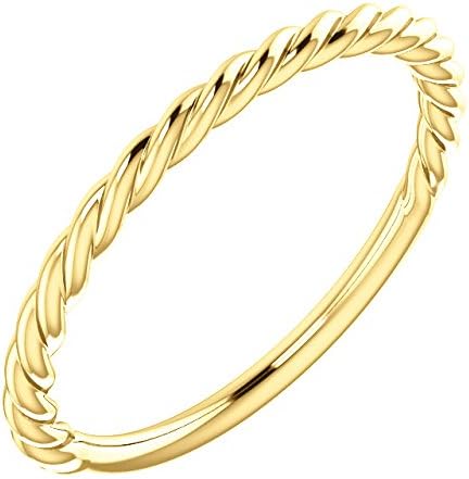 14k Yellow Gold plated over silver Twisted Band