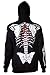 Skylinewears Men Full Face Mask Skeleton Skull Hoodie Sweatshirt Halloween Costume Hoodie Black S