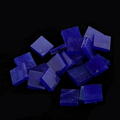 Jili Online 500 Pieces Square Glass Pieces Mosaic Tiles Tessera for Mosaic Making Craft Dark blue & Lake blue 10x10mm - Thumbnail 4