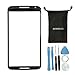 Sunways Front Screen Outer Glass Replacement Part for Google Nexus 6 Motorola Xt1100 Xt1103 (Black)
