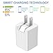 iPhone Charger, ANTAOLE Dual Port Travel Wall Power Adapter 2.4A 12W with Nylon Braided Lightning Cable[2-PACK] 6feet USB Data Charge Sync Cable for iPhone X/8/7/6S/6/ Plus/SE/5S/5C, iPod, iPad