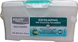 Equate Beauty Exfoliating Wet Cleansing Moist Towelettes / Wipes With Cucumber, Aloe, and Green Tea, 60 Count - 1 Pack