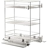 Cadre Médian Coulissant VIBO - 5 Corbeilles - Chromé - Pour Caisson 150mm - Hauteur 1700mm
