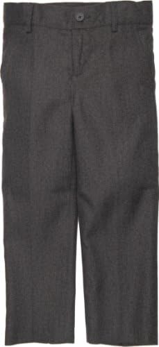 Armani Martillo Boys Flat Front Slim Fit Mock Wool Dress Pants - 604S - Dark Gray, 18 Months Slim