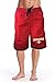 Officially Licensed Red LIFEGUARD Men's Board Shorts Swim Trunks (X-Large, Performance Red)