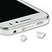 PortPlugs - [5-Sets of Silicone Anti Dust Plugs for Android Micro USB Port & Earphone Jack - Best Cell Phone Dust Plug Set (White)