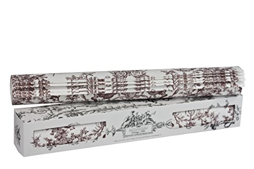 Scentennials Vintage Toile Red/Brown (6 Sheets) Scented Fragrant Shelf & Drawer Liners 16.5" x 22" - Great for Dresser, Kitchen, Bathroom, Vanity & Linen Closet