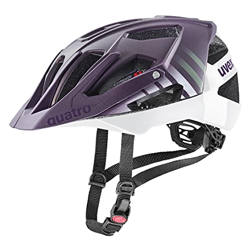 uvex Quatro cc Fahrradhelm, Plum - White matt, 56-61 cm