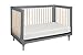 Babyletto Lolly 3-in-1 Convertible Crib with Toddler Bed Conversion Kit in Grey and Washed Natural, Greenguard Gold Certified