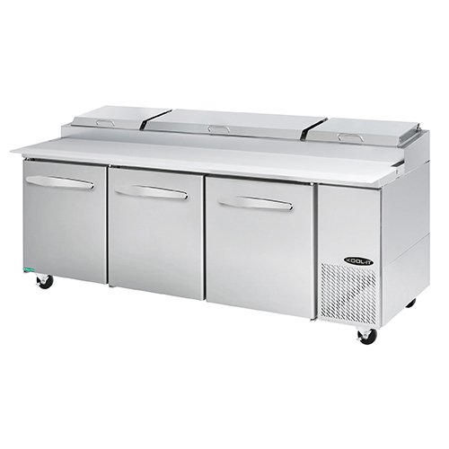 Click Here to See More Images Kool-It KPT-93-3 Stainless Steel Pizza Table with 5