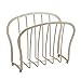 mDesign Decorative Metal Wire Magazine Holder, Organizer - Standing Rack for Magazines, Books, Newspapers, Tablets, Laptops in Bathroom, Family Room, Office, Den - Pearl Champagne