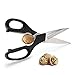 Heavy Duty Kitchen Scissors and Poultry Shears Stainless-Steel Multi-Purpose Dishwasher Safe Utility Scissors for Cutting Chicken, Turkey, Meat and Fish Sharp Blades (Black)