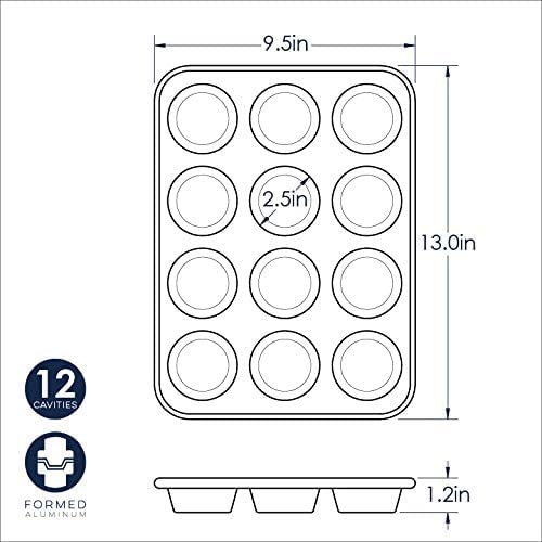 NORDIC WARE NATURAL ALUMINUM COMMERCIAL MUFFIN PAN, 12 CUP