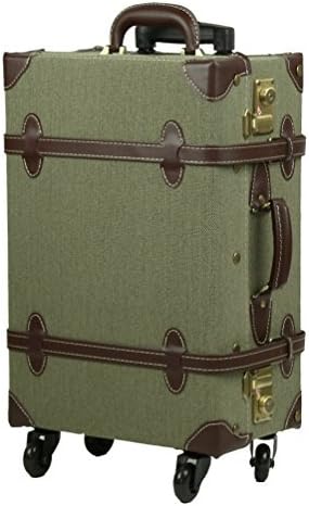 MOIERG Vintage Trolley Luggage 2tone TSA