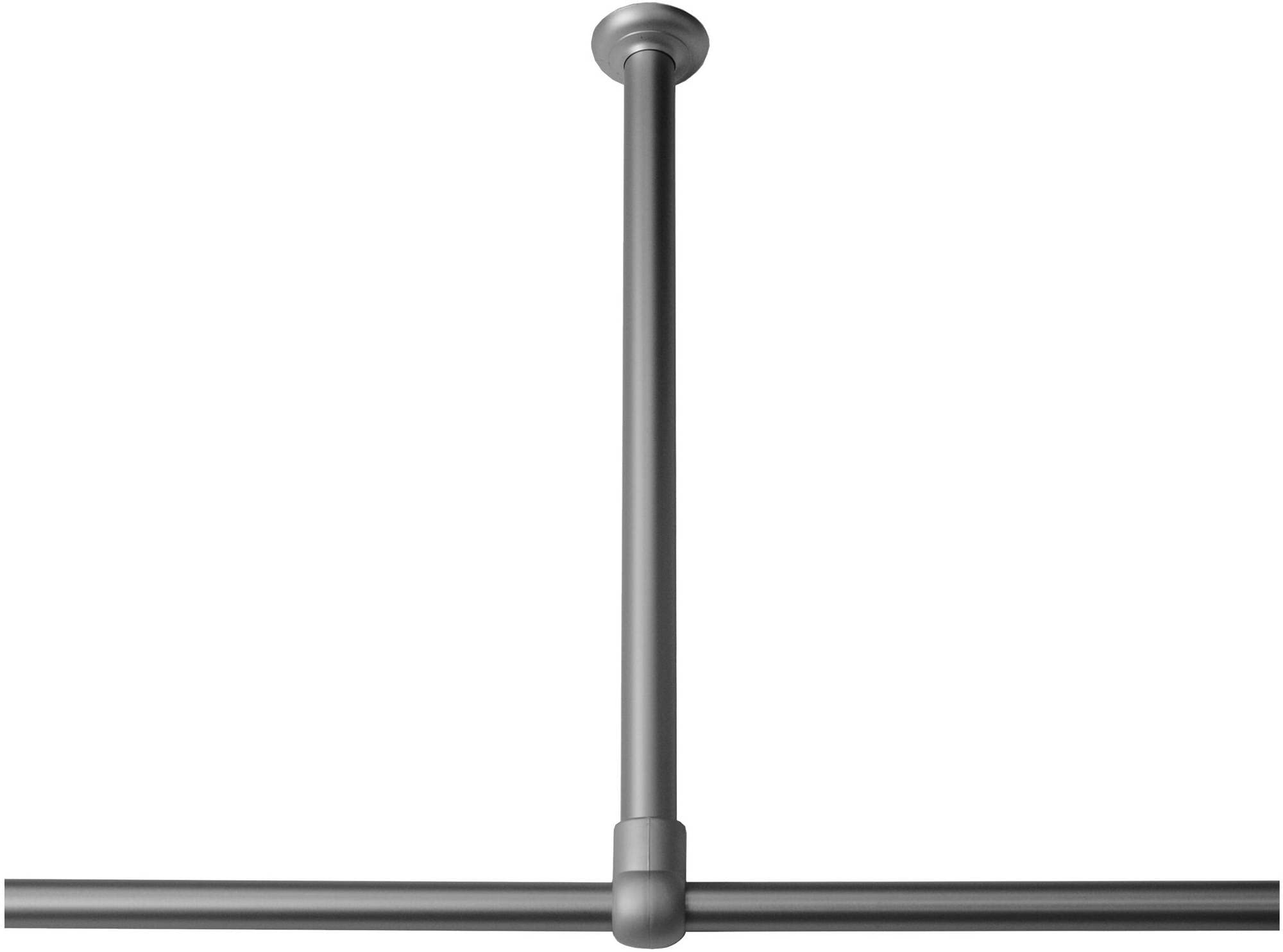 Sealskin Ceiling Support, Stainless Steel, Matt Aluminium, 2.8 x 60 x 2.8 cm