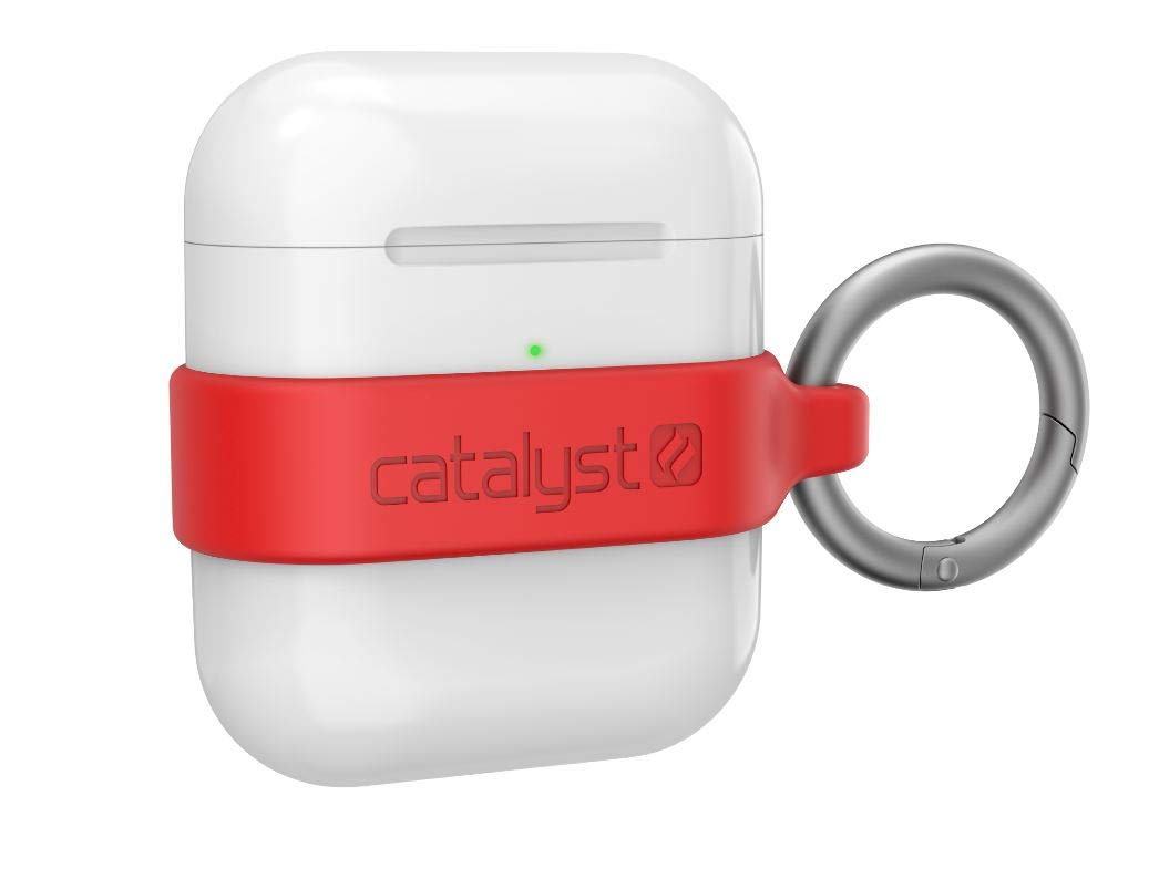 Catalyst Minimalist case for AirPods 1 & 2 Extra Grippy High Gloss Surface Finish, Ultra Light Weight, Slim design - Red