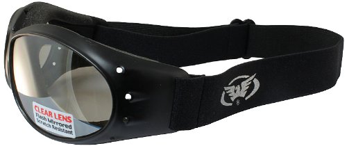 Global Vision Eliminator Motorcycle Goggles (Black Frame/Clear Mirror Lens)