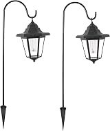 Unibos Set of 2 Solar Classic LED Shepherd Hanging Garden Lanterns Coach view 7